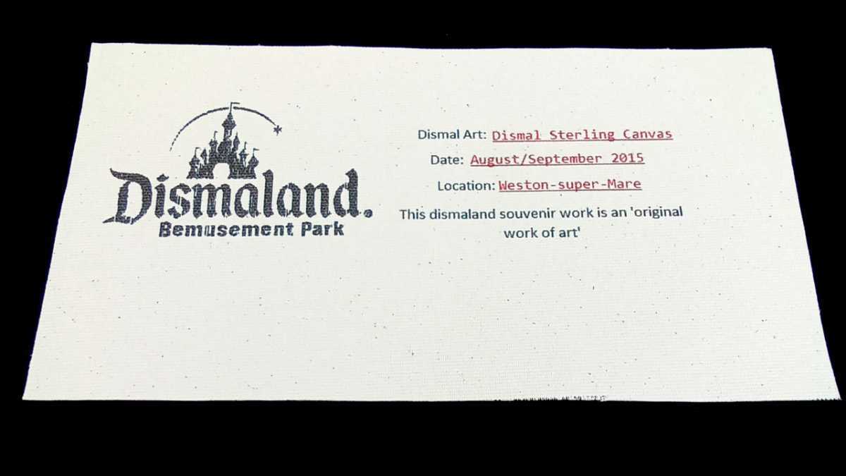 Banksy(バンクシー)ファン必見！ディズマランド(Dismaland)、超貴重￡５０『Love Rat』26×15cm。裏面COA,フライヤー有■Walled Off Hotel_画像4