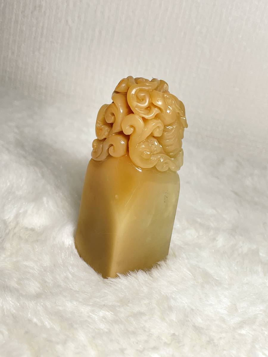 ヤフオク! - 寿山石 芙蓉石 獅子鈕 凍石 天然石 美材 書道 篆刻 石...