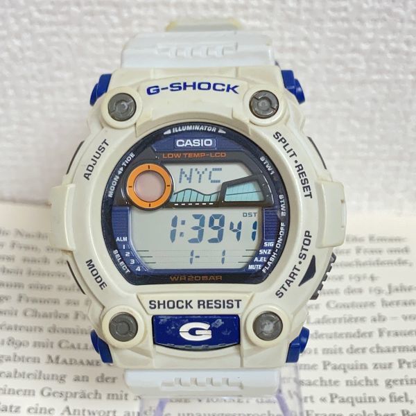 ★CASIO G-SHOCK デジタル 多機能 メンズ 腕時計 ★ カシオ G-ショック G-7900A アラーム クロノ タイマー ホワイト 稼動品 F5025_画像1