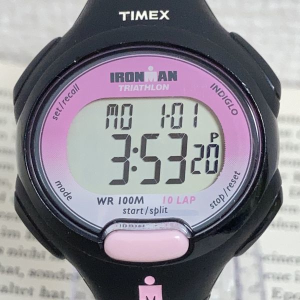 ★TIMEX IRONMAN TRIATHLON 多機能 腕時計★ タイメックス アイアンマン トライアスロン 10LAP アラーム クロノ タイマー 稼動品 F5118_画像4
