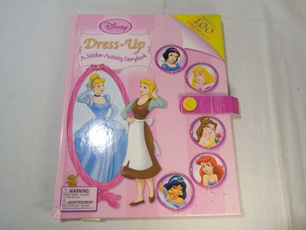 ゲーム絵本[ディズニープリンセス Disney PRINCESS Dress-Up A Sticker-Activity Storybook] 洋書 大型本 英語絵本 シール絵本_画像1