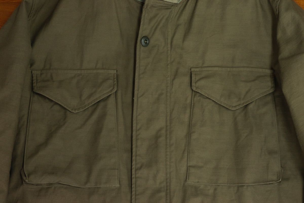 BUZZ RICKSON’S BR11702 OLIVE DRAB/SIZE L “M-65 COAT, MAN’S FIELD,”