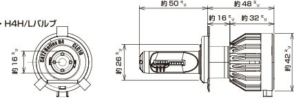 CATZ REFLEX LEDヘッドライト コンバージョンキット ヘッドランプ(Hi/Lo) H4H/L(ハイロー切替え) ノア AZR60G/AZR65G H13.11-H16.8 CLC10_画像4