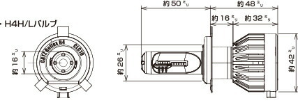 CATZ REFLEX LEDヘッドライト コンバージョンキット ヘッドランプ(Hi/Lo) H4H/L(ハイロー切替え) モビリオ GB1/GB2 H13.12-H20.5 CLC10_画像4