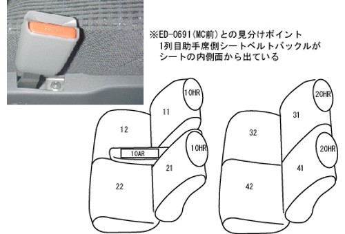 Clazzio/クラッツィオ クラッツィオ ダイヤ ED-0694 ブラック×レッドステッチ ステラ LA100F/LA110F_画像2