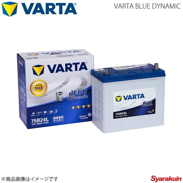 VARTA/ファルタ ステップ ワゴン スパーダ DBA-RK7 DBA-RK5 R20A 2009.01- VARTA BLUE DYNAMIC 75B24L 新車搭載時:65B24L_画像1
