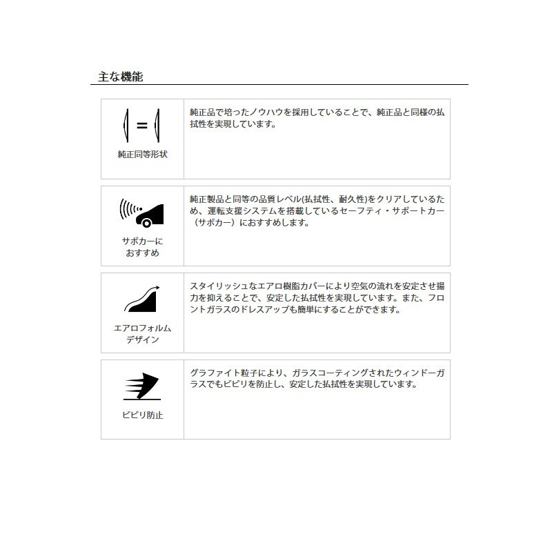 NWB グラファイトワイパー リヤ RBクリップ アベンシスワゴン 2003.10～2008.12 AZT250W/AZT251W/AZT255W GRB30_画像4