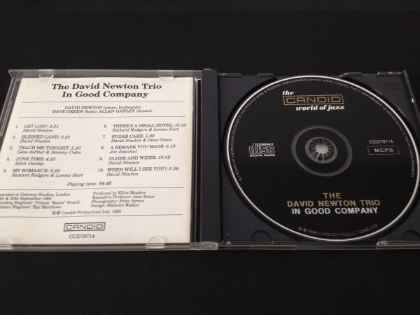 レア廃盤　オリジナル盤　デヴィッド・ニュートン　DAVID NEWTON　IN GOOD COMPANY　CANDID CCD79714_画像2