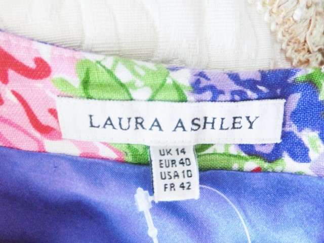 【大きいサイズ】Laura Ashley ローラアシュレイ◆華やかフラワー ワンピース◆１１～１３号 程度（UK14）【クリーニング済】_画像7