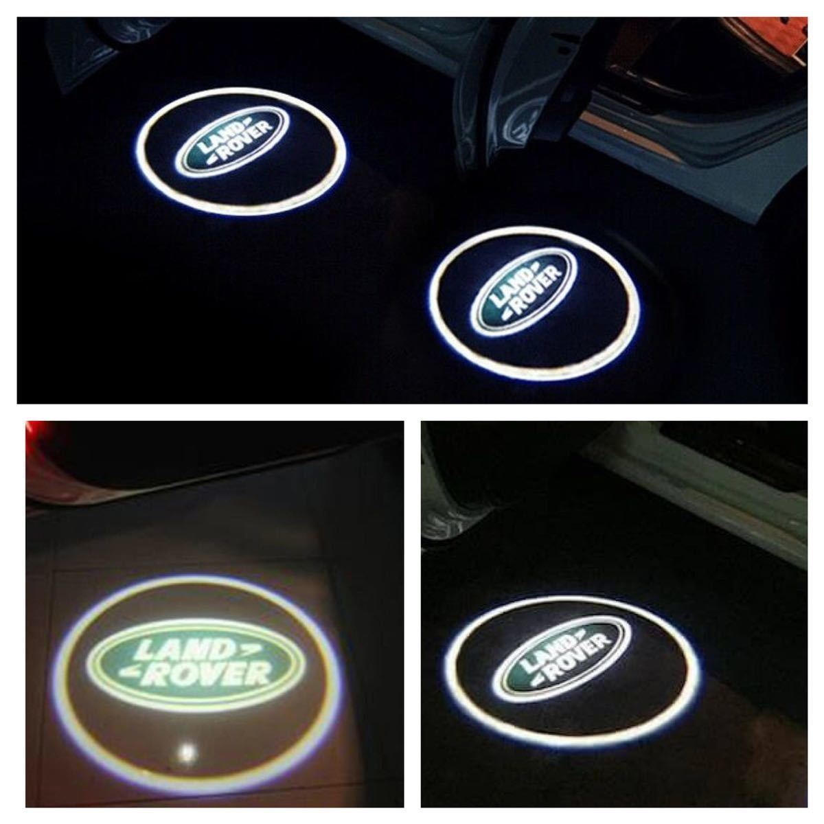 ランドローバー ロゴ カーテシ ランプ レンジローバー オーロラ フリーランダー 2 純正交換タイプ LED ウェルカムプロジェクター ライト_画像1