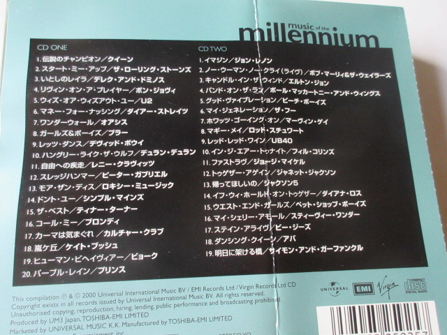 CD2枚組  MUSIC OF THE MILLENNIUM  国内盤 歌詞付き 商品细节