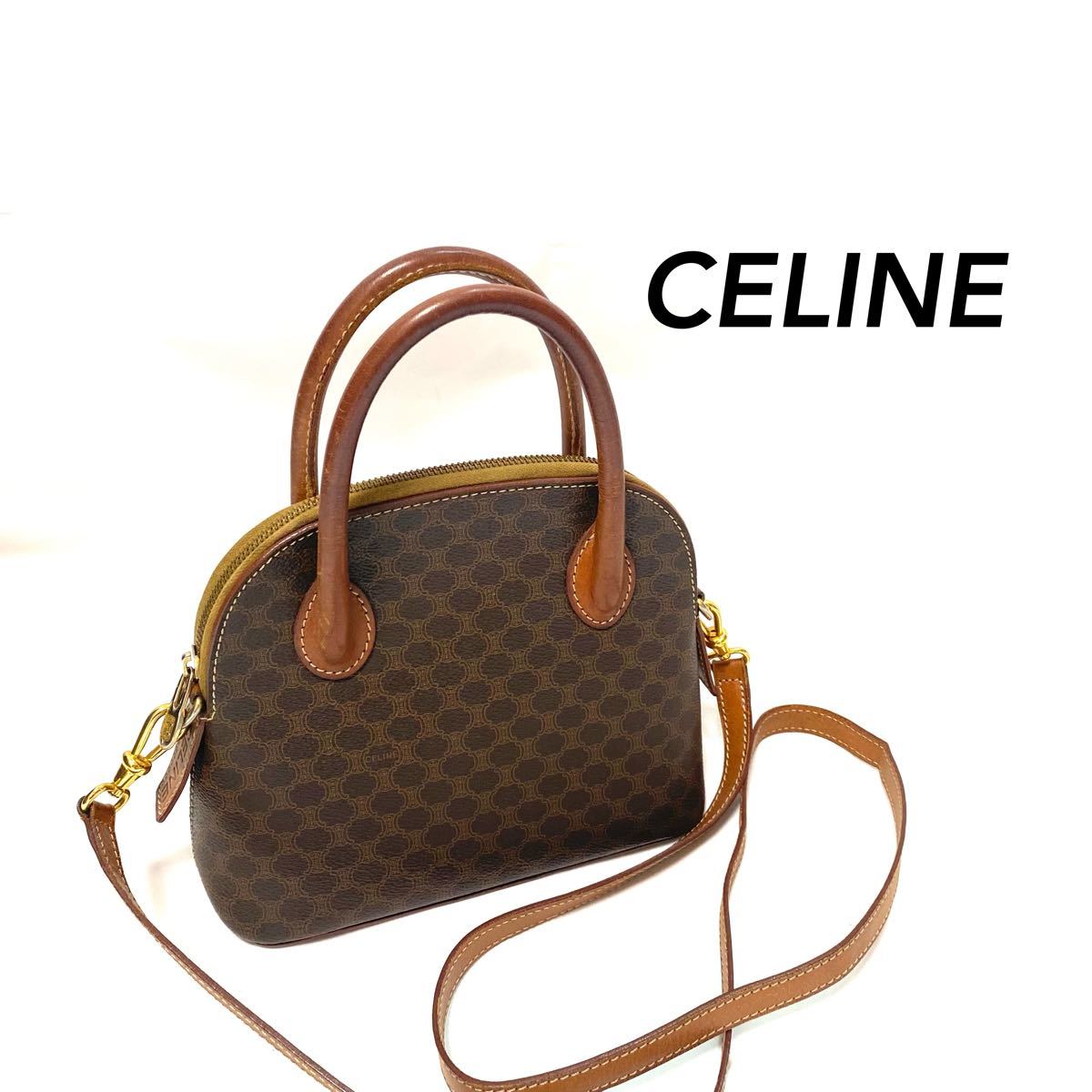 CELINE マカダム柄 2way ミニハンドバッグ ヴィンテージ