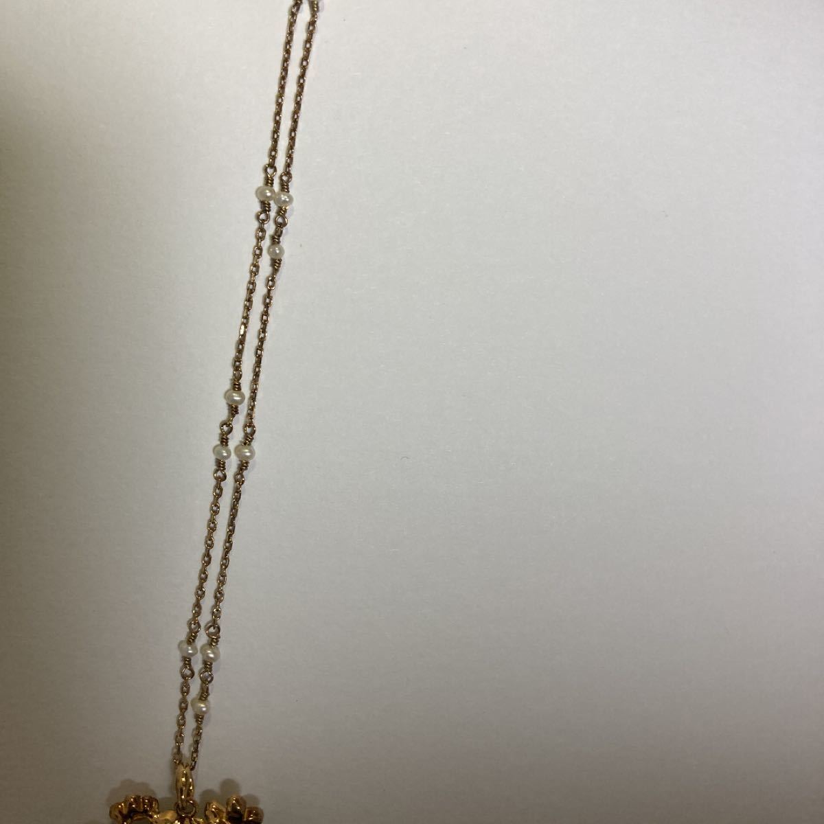 ete フラワーネックレス 美品 エテ ダイヤ付 フラワー ハート