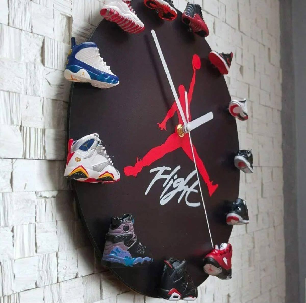 ジョーダンシューズの壁掛け時計　エアジョーダン　NBA マイケルジョーダン　バスケットボール　バスケ