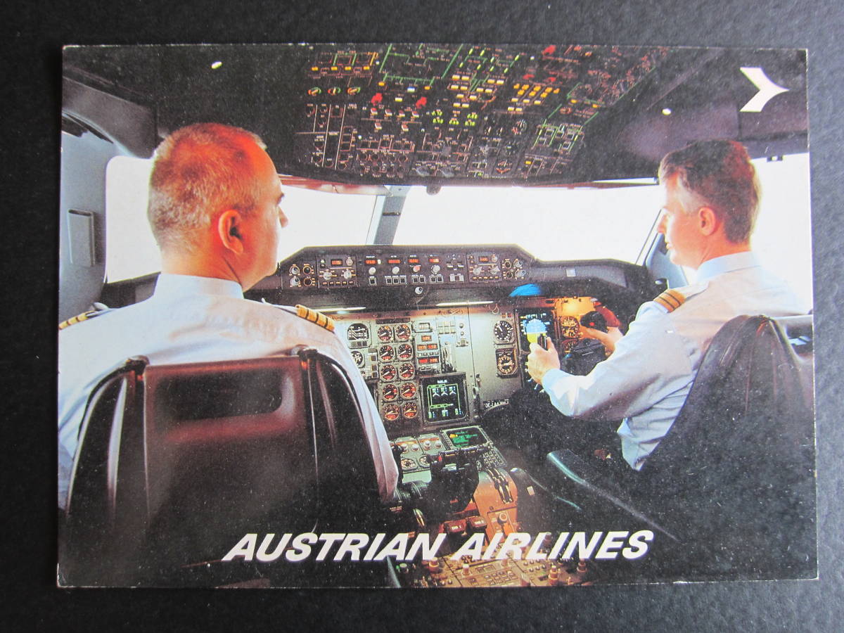 オーストリア航空■AUSTRIAN AIRLINES■A310-324■エアバス■Airbus■コックピット■エアライン発行■1980's後半_画像1