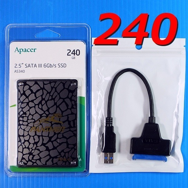【SSD 240GB】Apacer AS340 PANTHER w/USB