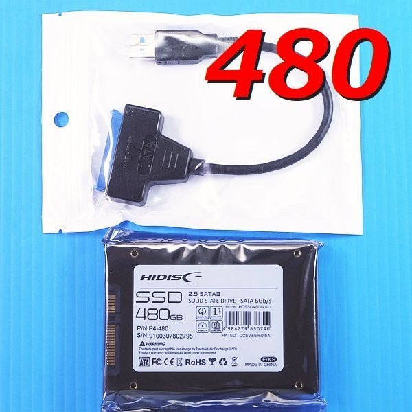 【SSD 480GB】HIDISC HDSSD480GJP3 w/USB