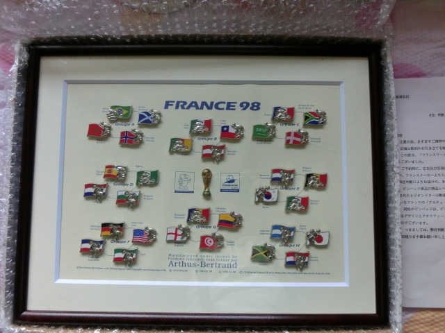 FRANCE WORLDCUP 98 サッカーフランスワールドカップ　ピンバッジ33個セット　アルテュス・ベルトラン製と思います _画像1