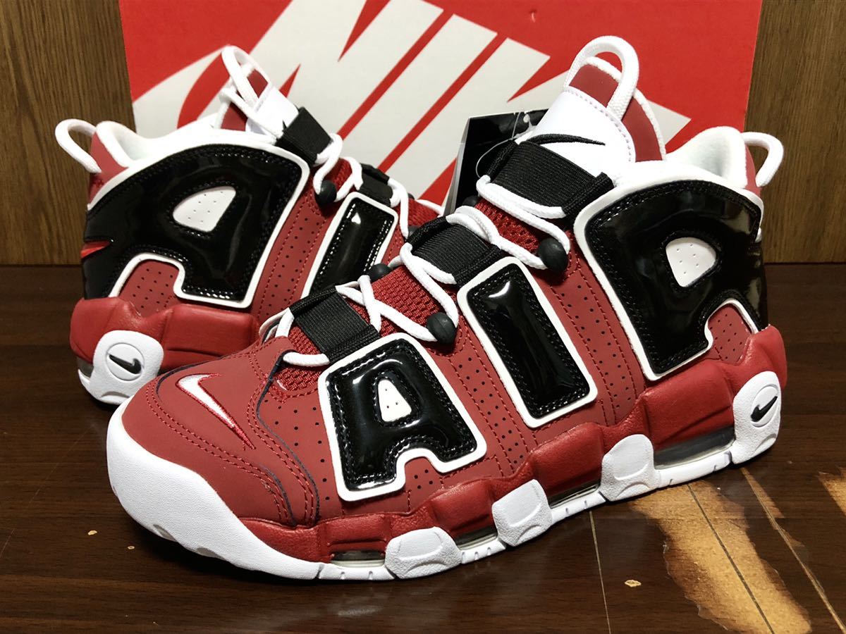 21年製 NIKE AIR MORE UPTEMPO 96 CHICAGO ナイキ エア モア アップテンポ シカゴ SWOOSH【921948-600】RED レッド 赤 US9