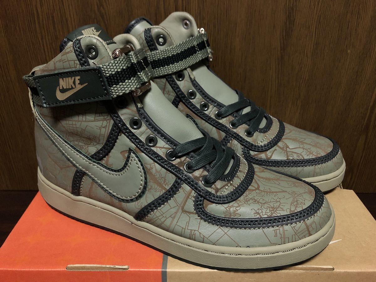 04年製 NIKE VANDAL HI LASER ナイキ バンダル ハイ レーザー TOM LUEDECKE【310863-331】DARK GREEN LATHER ダーク グリーン レザー US10_画像2