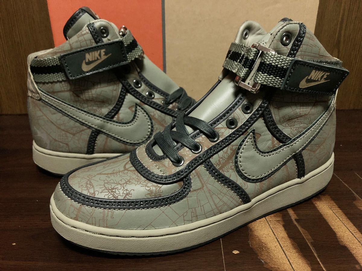 04年製 NIKE VANDAL HI LASER ナイキ バンダル ハイ レーザー TOM LUEDECKE【310863-331】DARK GREEN LATHER ダーク グリーン レザー US10_画像1