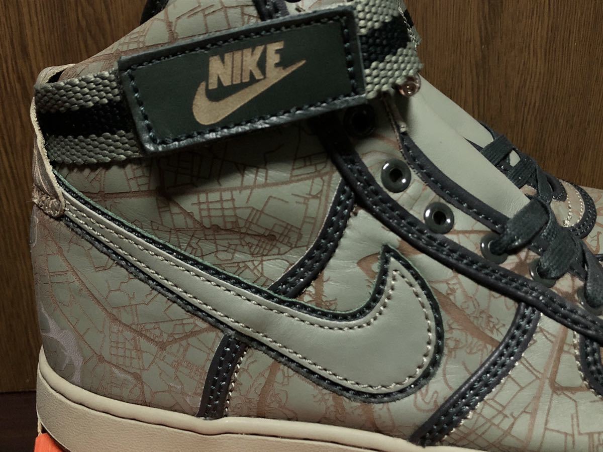 04年製 NIKE VANDAL HI LASER ナイキ バンダル ハイ レーザー TOM LUEDECKE【310863-331】DARK GREEN LATHER ダーク グリーン レザー US10_画像4