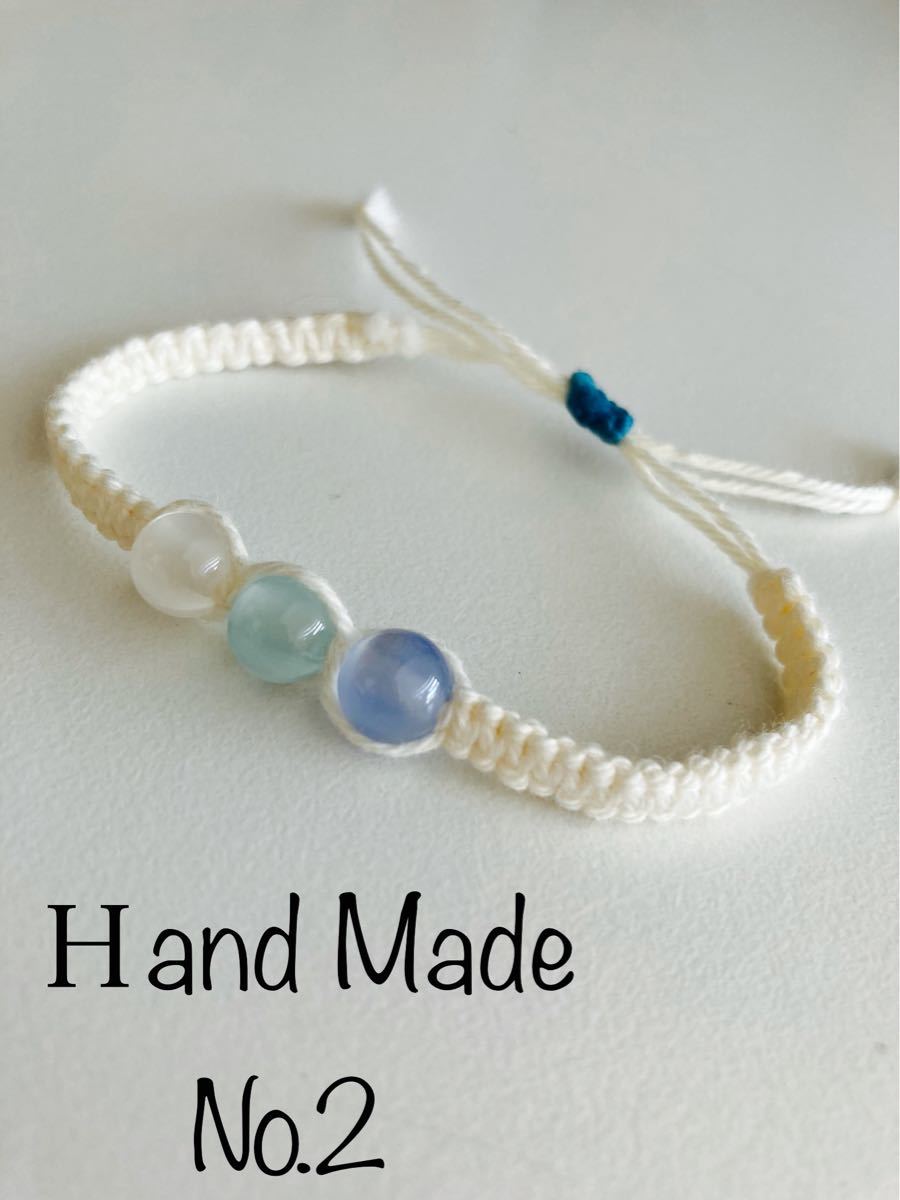 Paypayフリマ Handmade ミサンガ ビーズ ホワイト Paypayフリマ Handmade ミサンガ ビーズ ホワイト