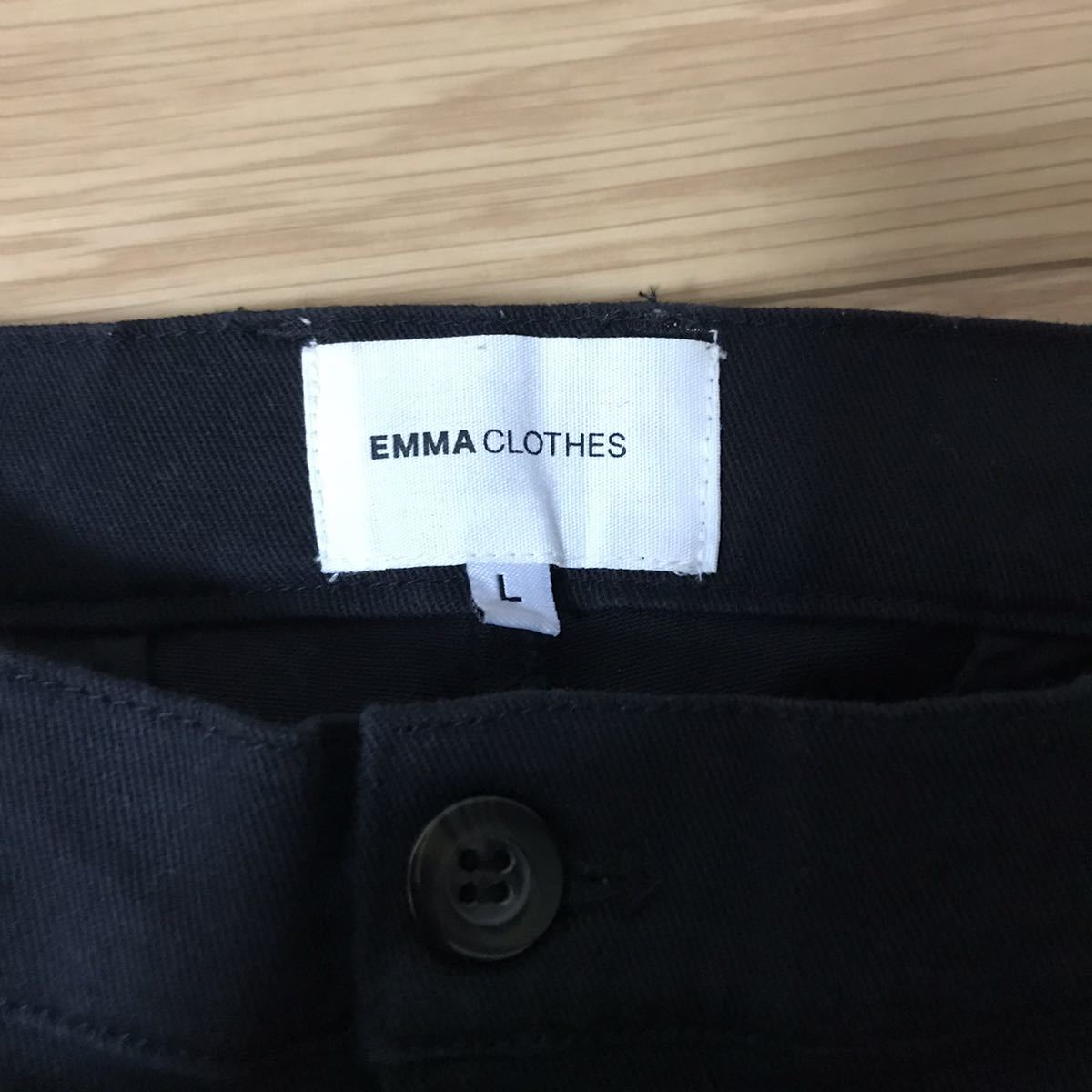 EMMA CLOTHES エマクローズ　4～5回着用 ワイドデニムパンツ ブラック お兄 ビター　サイズL_画像2