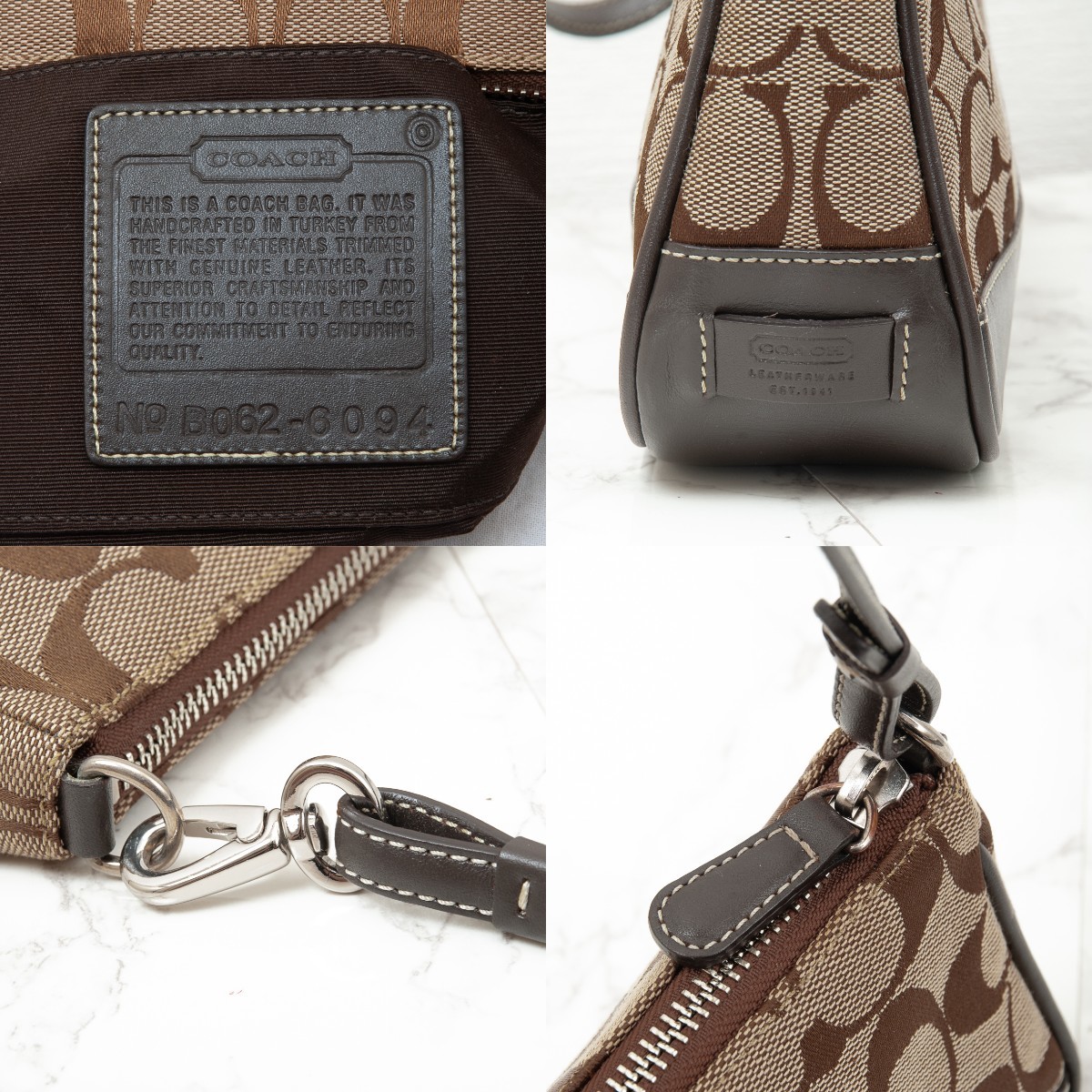 極美品】COACH(コーチ)シグネチャー アクセサリーポーチ 極美品】COACH(コーチ)シグネチャー アクセサリーポーチ