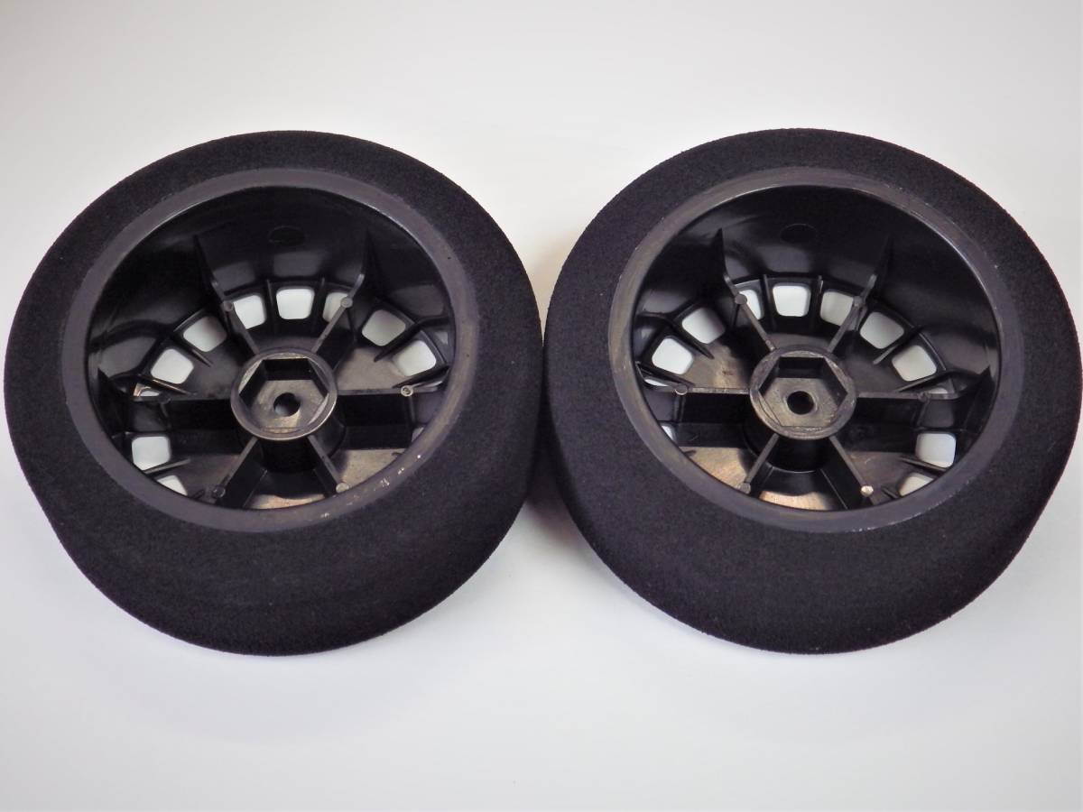  ultra rare hand made goods Tamiya DF-03 black wheel bonding integer shape settled sponge tire F/R for 1 vehicle ( dark impact B-MAXYZ-2YZ-4TT02B