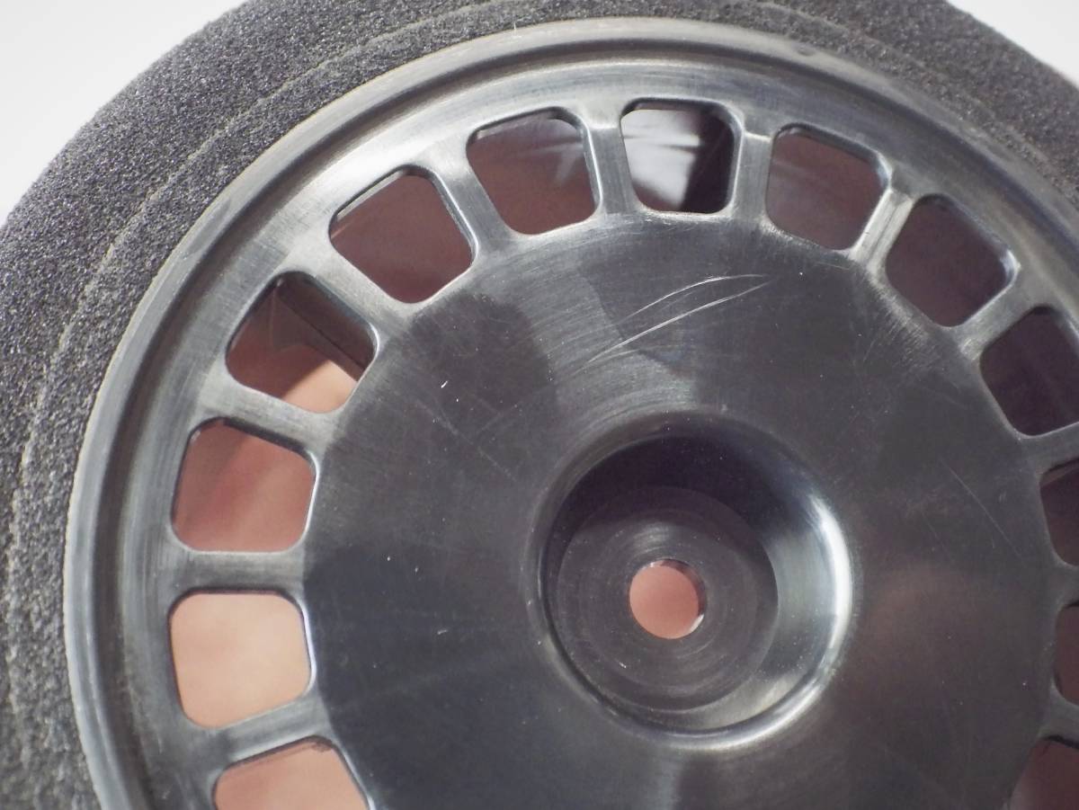  ultra rare hand made goods Tamiya DF-03 black wheel bonding integer shape settled sponge tire F/R for 1 vehicle ( dark impact B-MAXYZ-2YZ-4TT02B