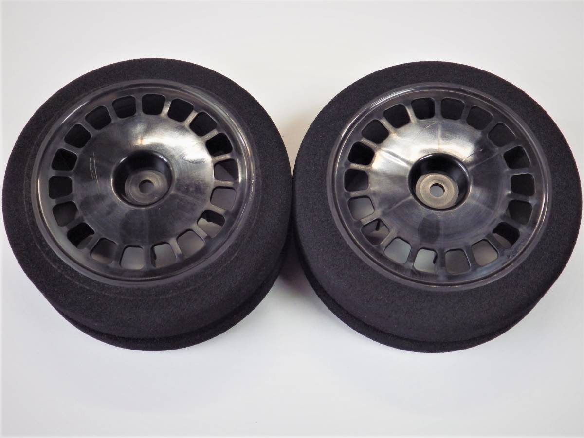  ultra rare hand made goods Tamiya DF-03 black wheel bonding integer shape settled sponge tire F/R for 1 vehicle ( dark impact B-MAXYZ-2YZ-4TT02B