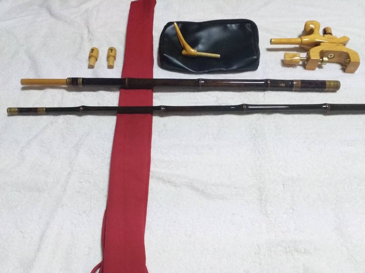 即納&大特価】 竹竿 如月 竿掛一本半物 泡づけ弓万力 美品です。込み