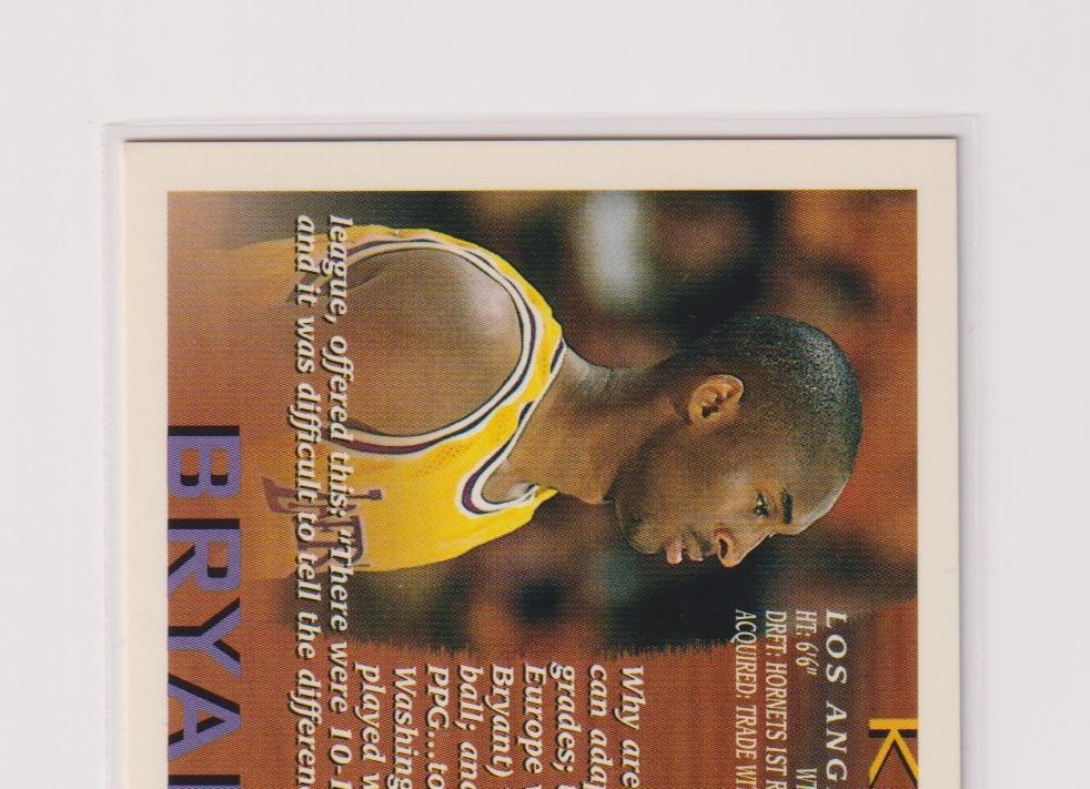 NBA KOBE BRYANT 1996-97 Topps No. 138 ROOKIE CARD BASKETBALL LOS ANGELES LAKERS コビー ブライアント レイカーズ ルーキーカード_画像5