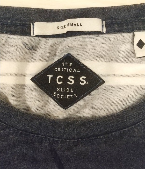古着/胸ポケTシャツ/ボーダー/Tシャツ/T.C.S.S./The Critical Slide Society/オルタナ/ロング/フィッシュ/シングル/アメカジ/サイズ S_画像3