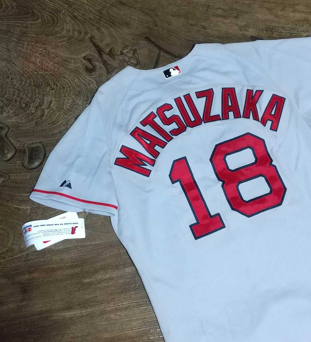 値下げ交渉 2007 or 2008年 BOSTON RED SOX AUTHENTIC JERSEY 18 MATSUZAKA MADE IN USA 検)ボストン・レッドソックス 松坂 西武ライオンズ_画像1