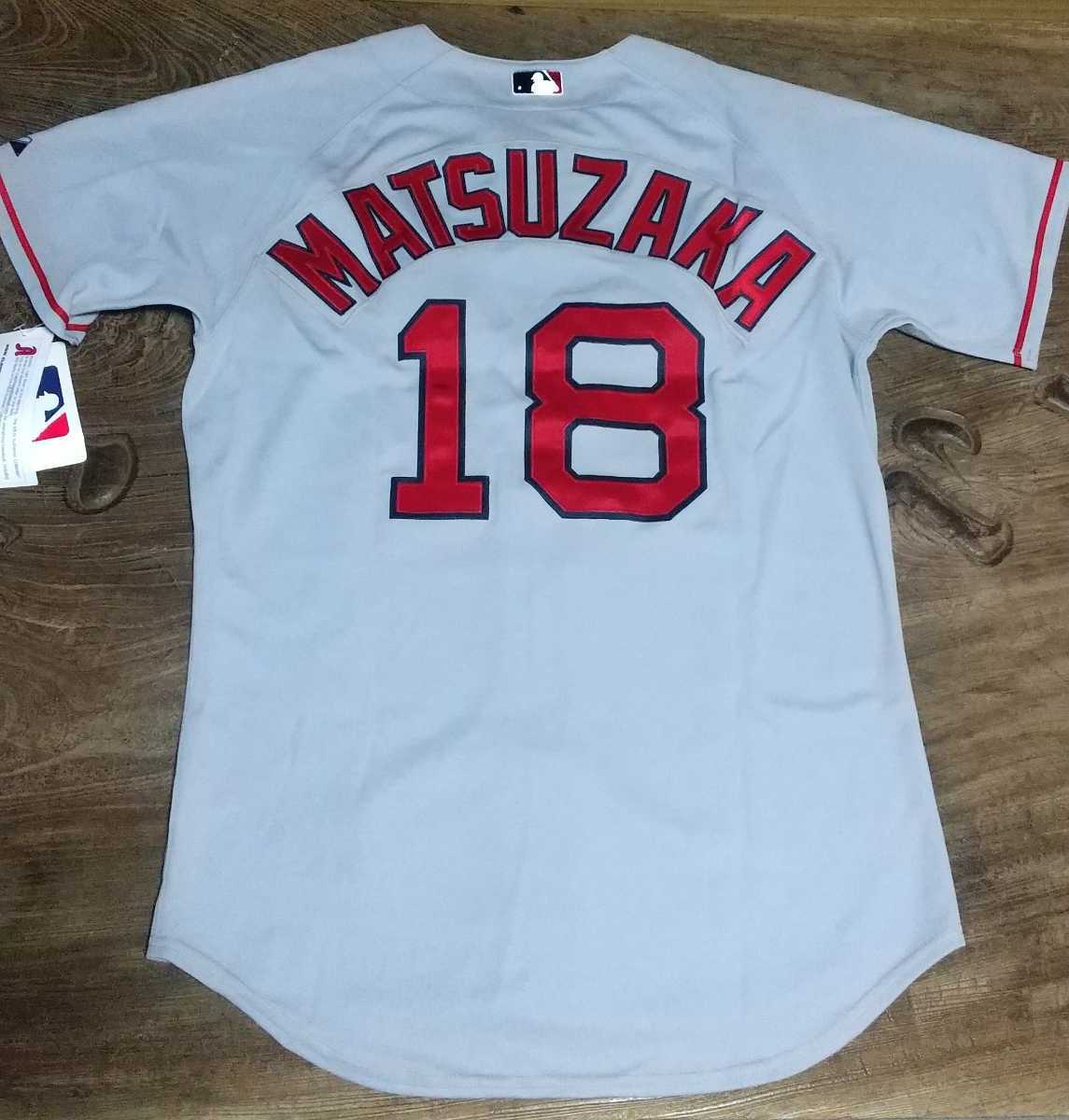 値下げ交渉 2007 or 2008年 BOSTON RED SOX AUTHENTIC JERSEY 18 MATSUZAKA MADE IN USA 検)ボストン・レッドソックス 松坂 西武ライオンズ_画像2