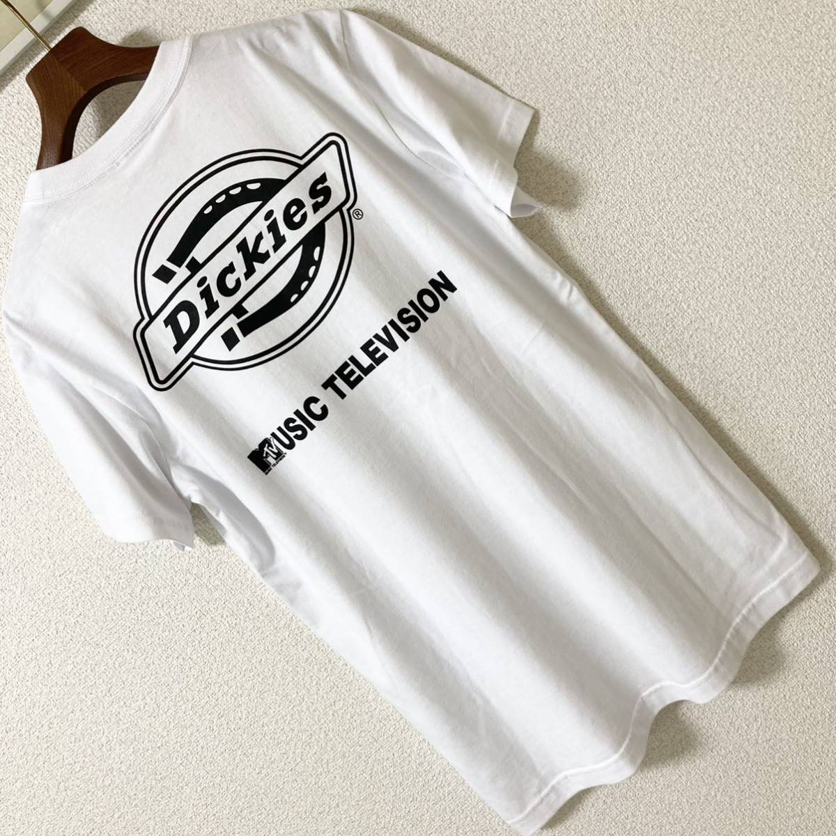  new goods US plan *Dickies MTV collaboration *f ride potato T-shirt short sleeves XS white white Dickies ketchup McDonald's 
