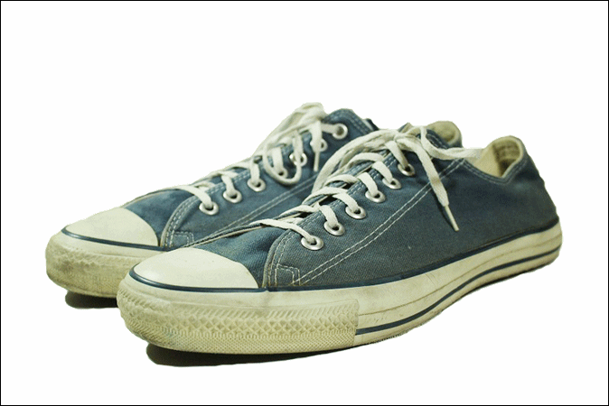 【US12/CM30.5】 90's CONVERSE All Star コンバース オールスター USA製 ネイビー ビンテージ ヴィンテージ 古着 オールド CC75_画像1