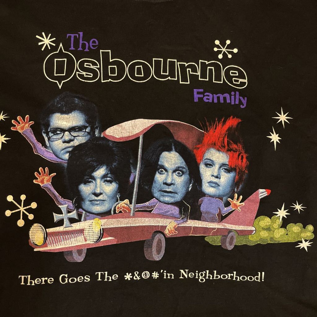 大好き The Osbourne Family オズボーンファミリーTシャツMTV サイズ XL以上 ブラック バンドTシャツ イラスト、キャラクター