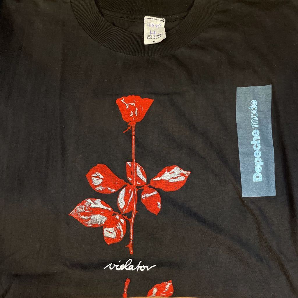 90’S デペッシュ・モードDepeche Mode ヴァイオレーター Violator Tシャツ XL ブラック ワールドツアーT