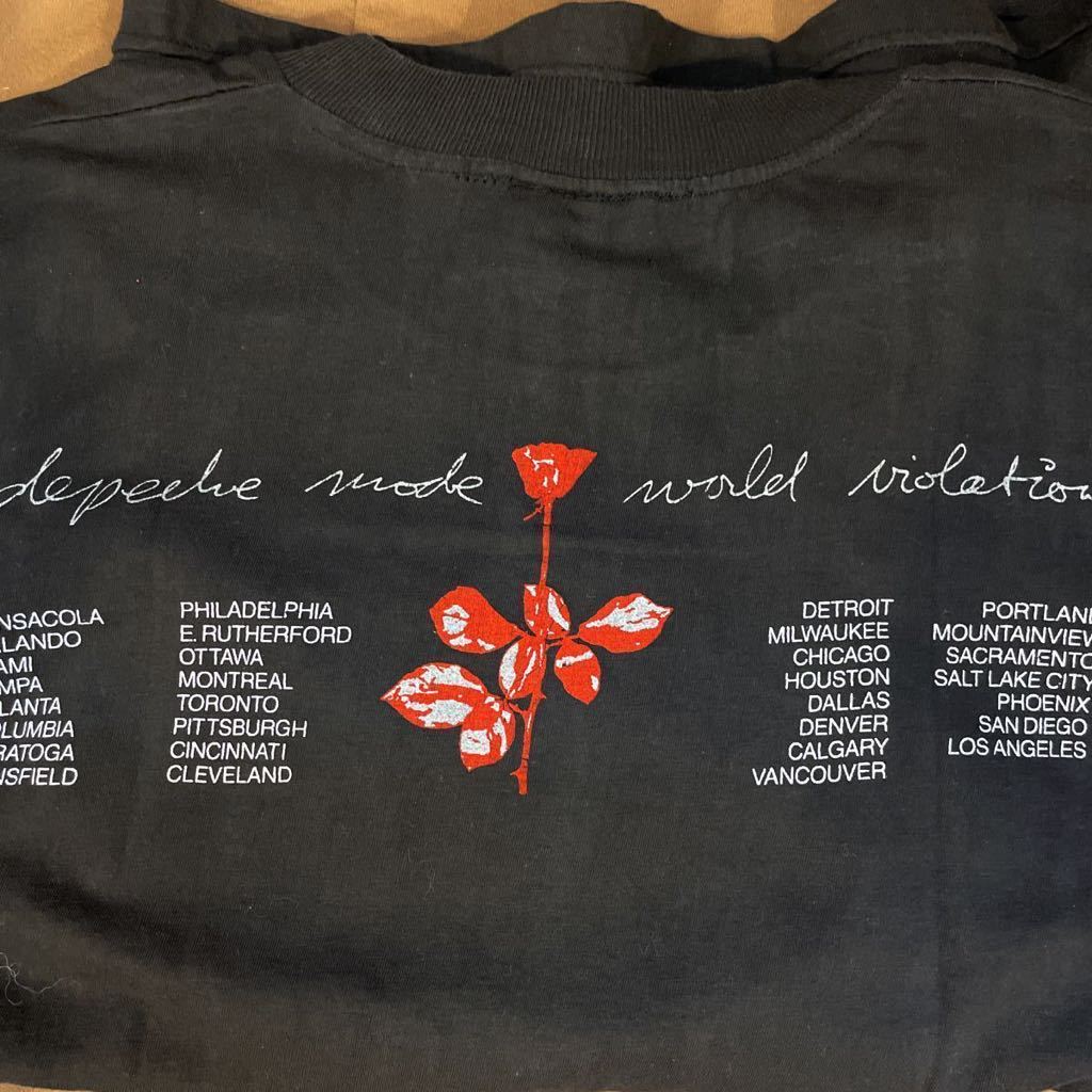 90’S デペッシュ・モードDepeche Mode ヴァイオレーター Violator Tシャツ XL ブラック ワールドツアーT_画像4