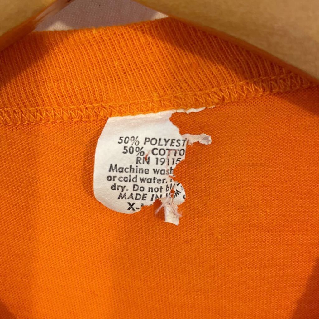 80's 企業もの USA製 Sunkist/サンキスト ロゴTシャツ XL オレンジ