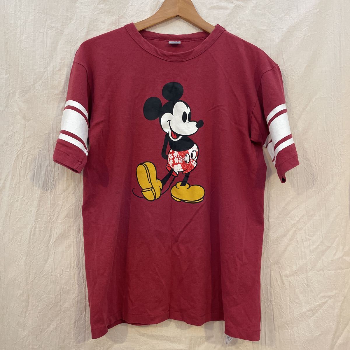 ロンハーマン x チャンピオン x ディズニー ミッキー TシャツM 赤 Ron Herman Champion Disney ショートスリーブフットボールTシャツ