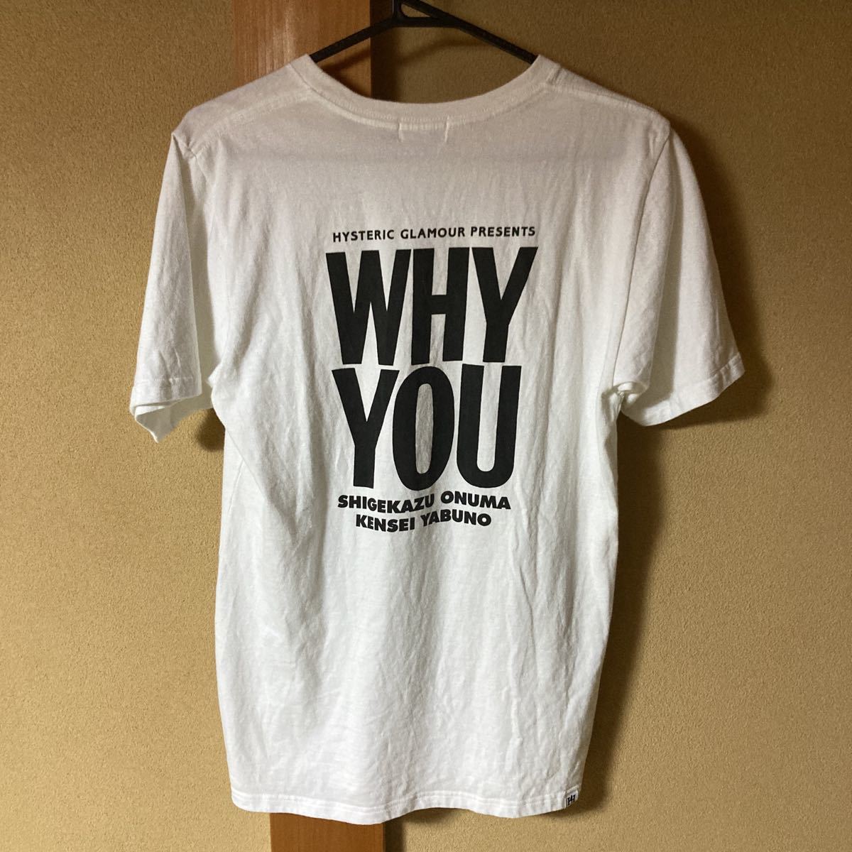 「HYSTERIC GLAMOUR ヒステリックグラマー WHY YOU Tシャツ サイズS ホワイト 日本製_画像4