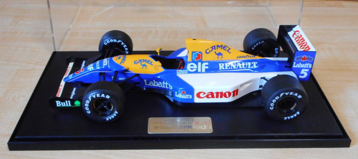 《ドライバーレス仕様・CAMEL仕様》1/20 ウィリアムズ FW14B #5 N.マンセル　1992 【田宮(TAMIYA)】※外箱なし、クリアケースにキズあり_画像1