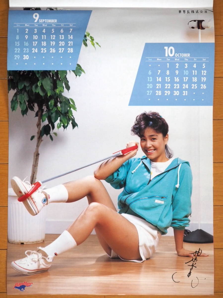 1985年 柏原芳恵 世界長パンサー カレンダー 未使用保管品_画像6