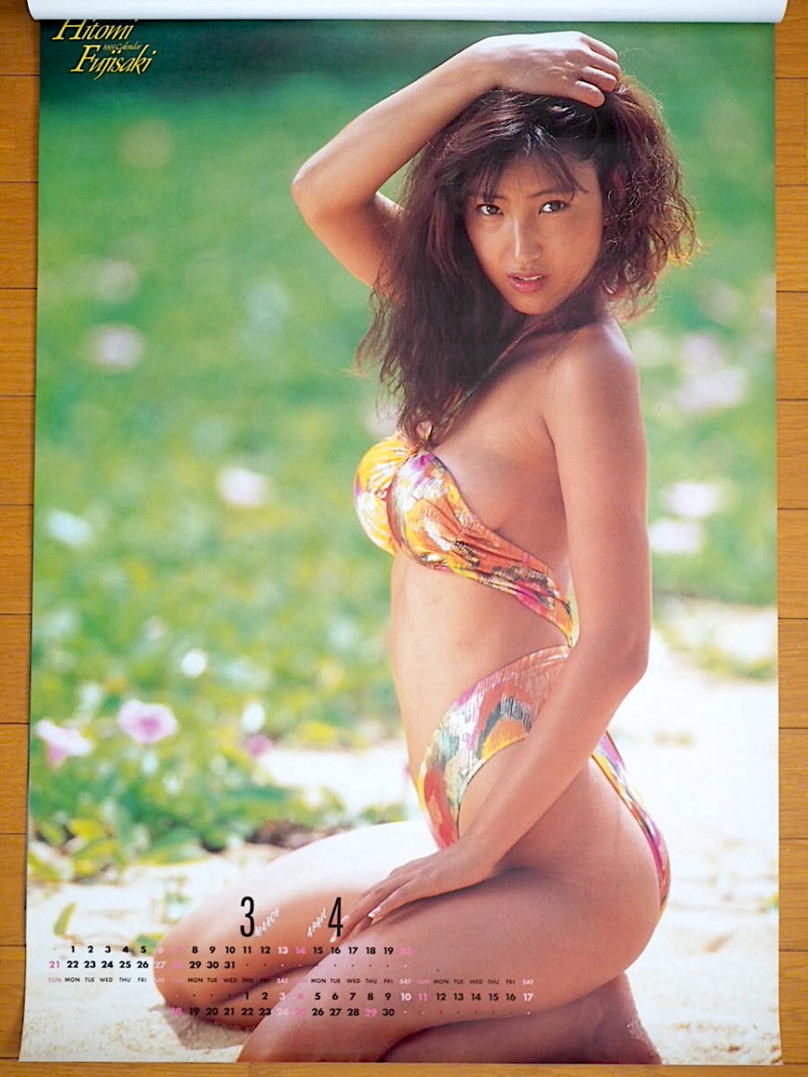 1993 year Fujisaki Hitomi calendar unused storage goods 