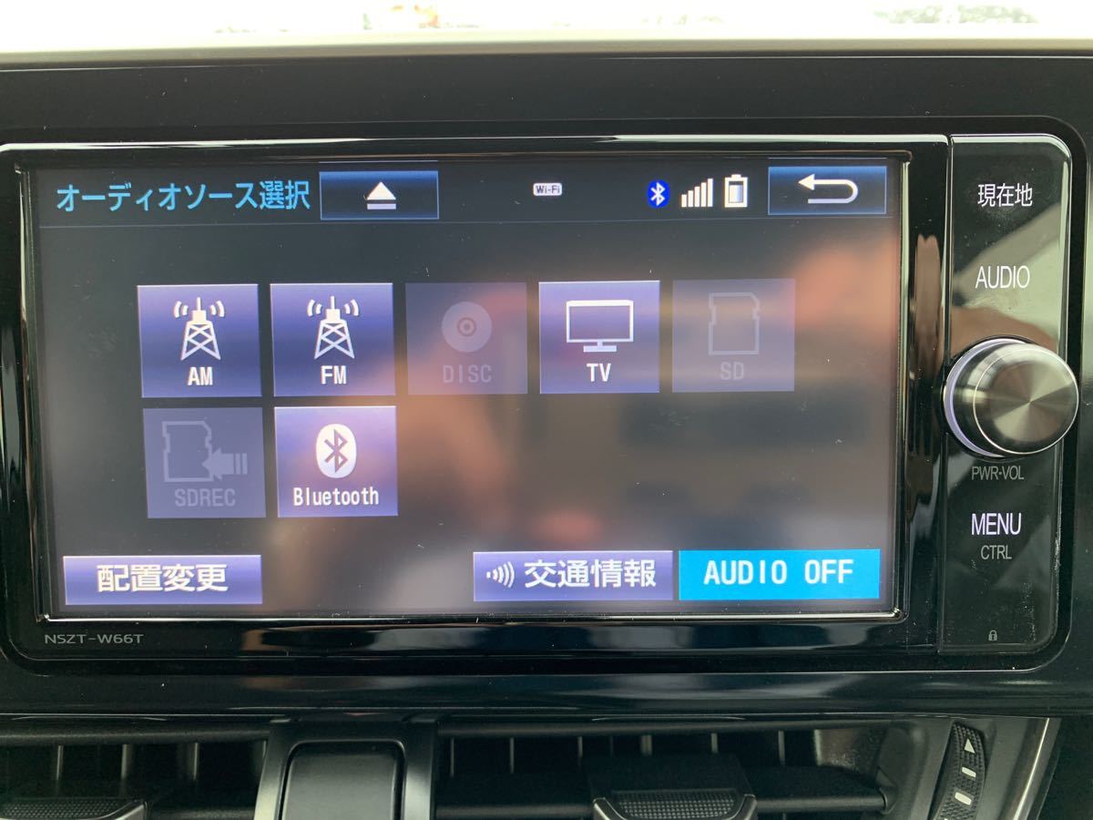 トヨタ純正 DVD再生 Bluetooth フルセグ NSZT-W66T SDナビ 地デジ SDカード音楽録音可