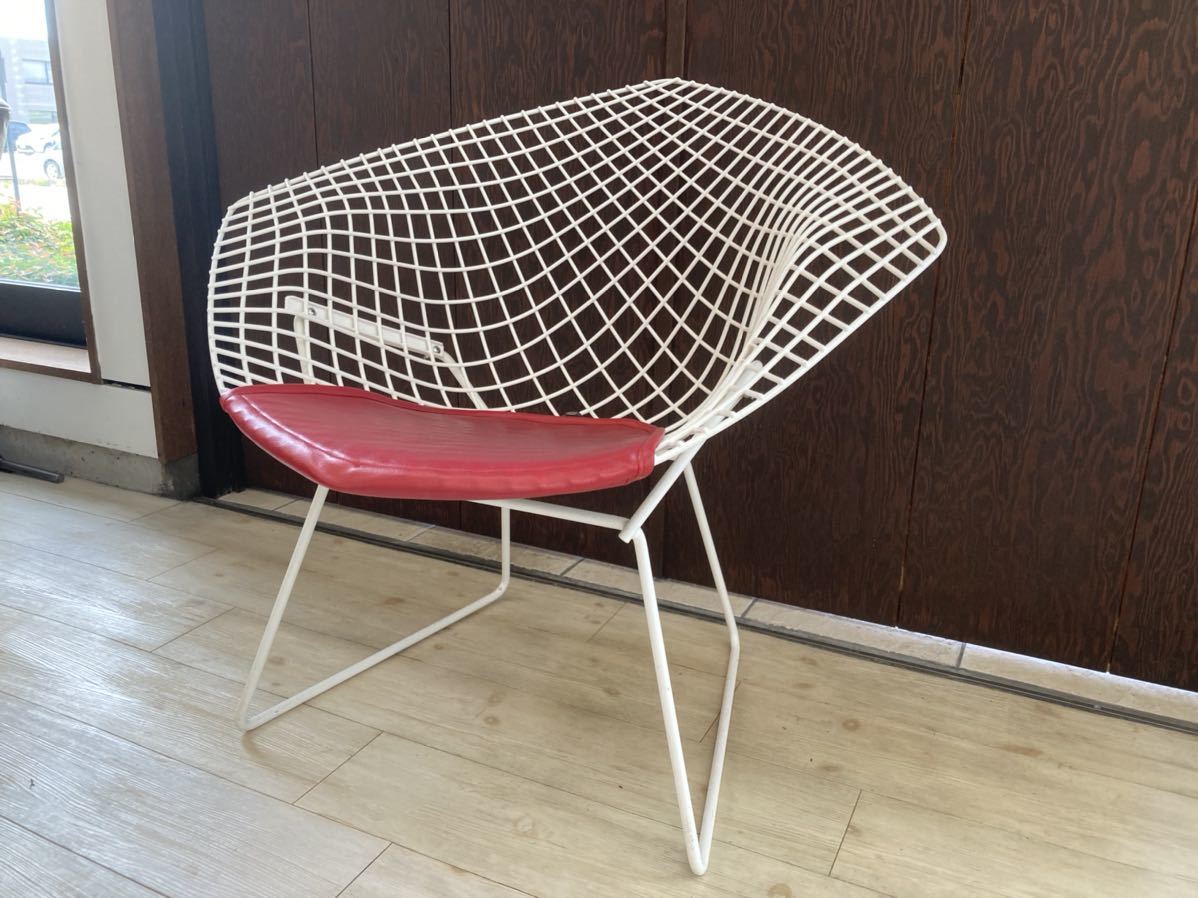 Knoll ハリー・ベルトイア スモールダイヤモンドチェア レッド1送料